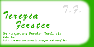 terezia ferster business card